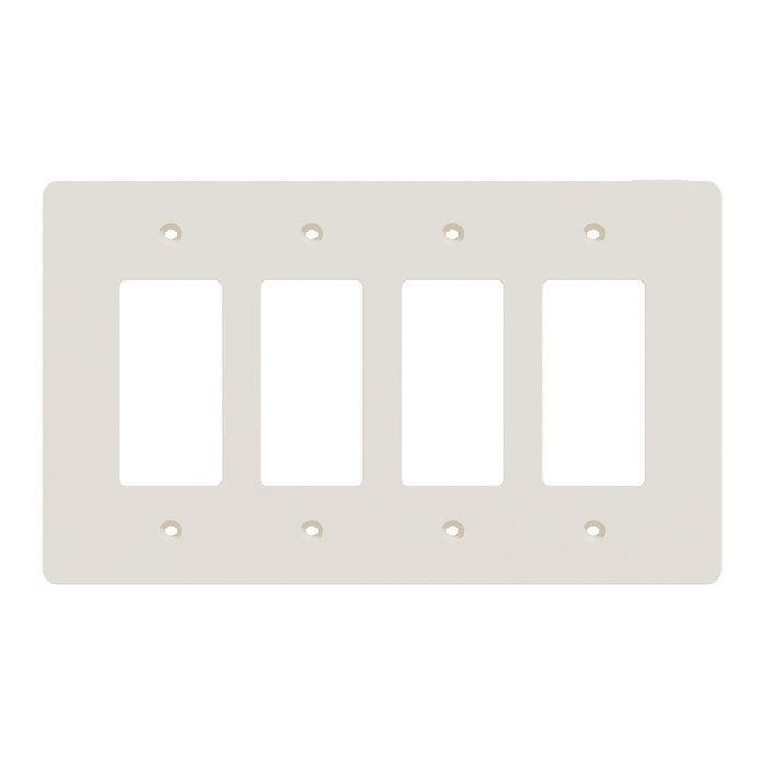 Square D 4 Gang Mid+ Wall Plate La