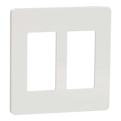Square D 2 Gang Screwless Matte Wall Plate Wh