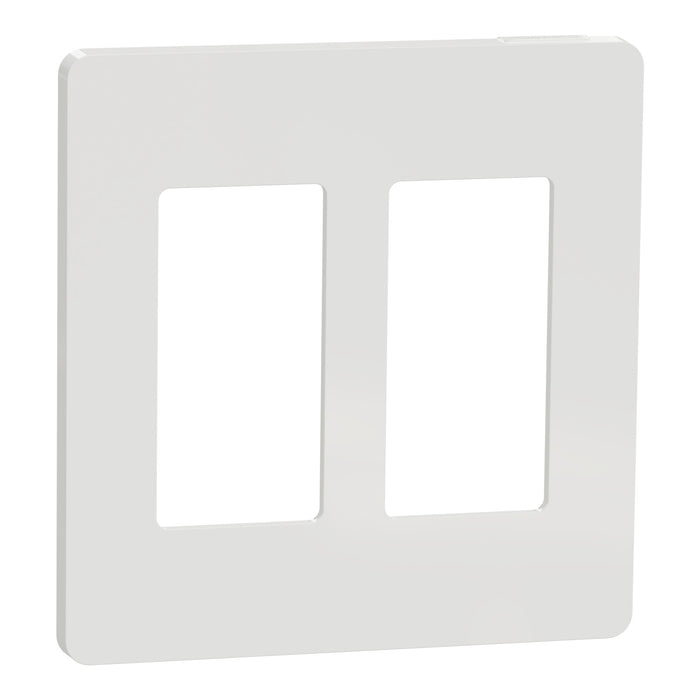 Square D 2 Gang Screwless Matte Wall Plate Wh