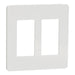 Square D 2 Gang Screwless Matte Wall Plate Wh