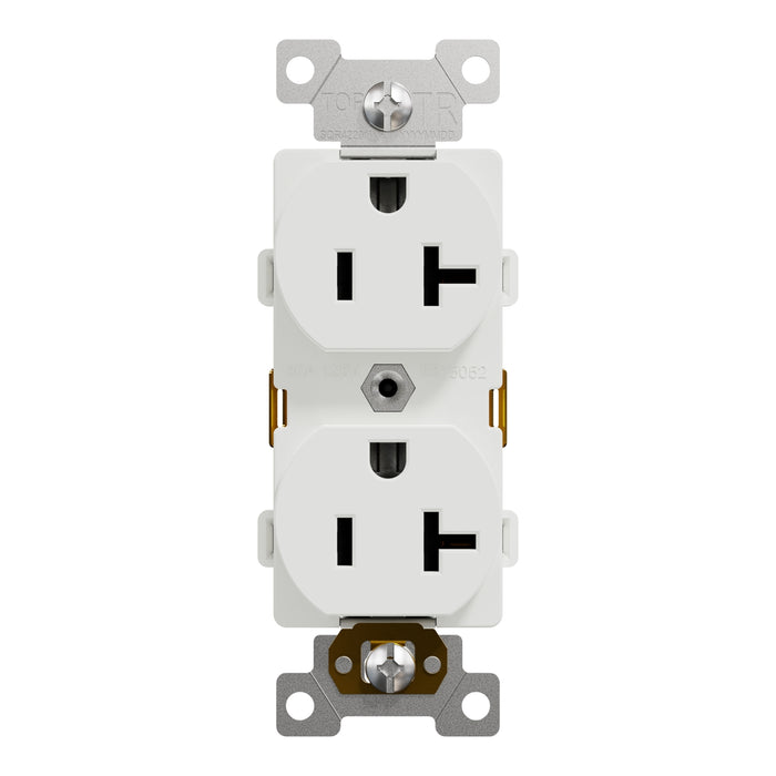 Schneider Electric Tr 20A Duplex Outlet Comm Wh