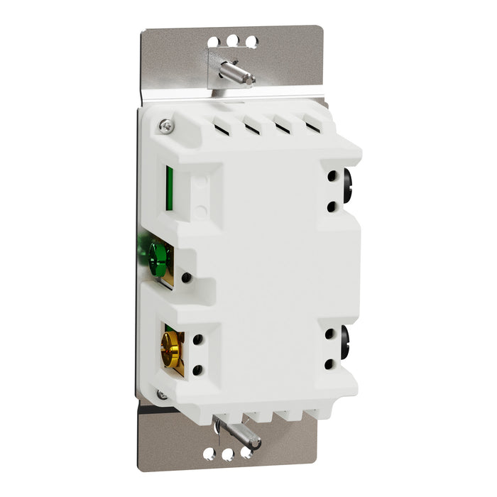 Schneider Electric Slide Dual-Ld Dim. 600W Resi Sngl Pol Wh