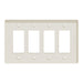 Square D 4 Gang Mid+ Wall Plate La