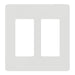 Square D 2 Gang Screwless Matte Wall Plate Wh