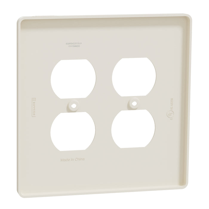 Square D 2 G Mid+ 2 Duplex Outlet Wall Plt La