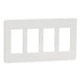 Square D 4 Gang Screwless Matte Wall Plate Wh