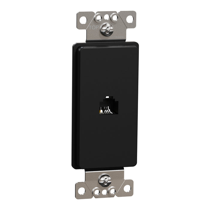 Square D Tel Rj11 4P4C Strap Bk