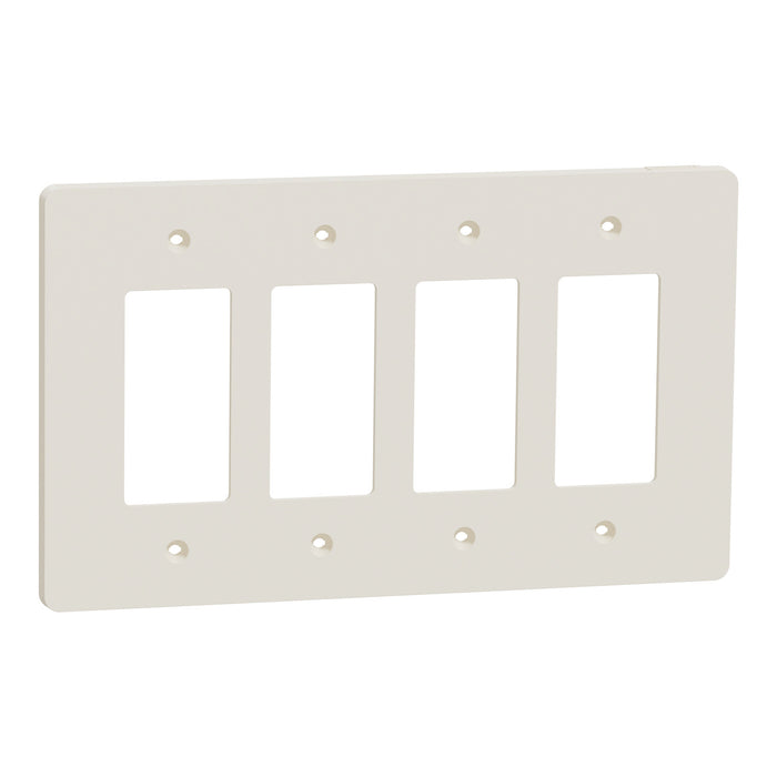 Square D 4 Gang Mid+ Wall Plate La