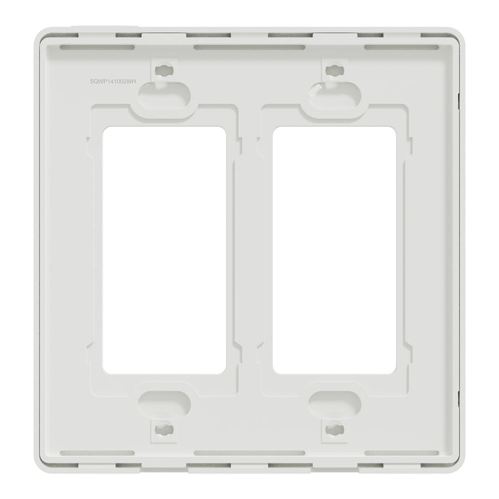 Square D 2 Gang Screwless Matte Wall Plate Wh