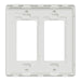 Square D 2 Gang Screwless Matte Wall Plate Wh