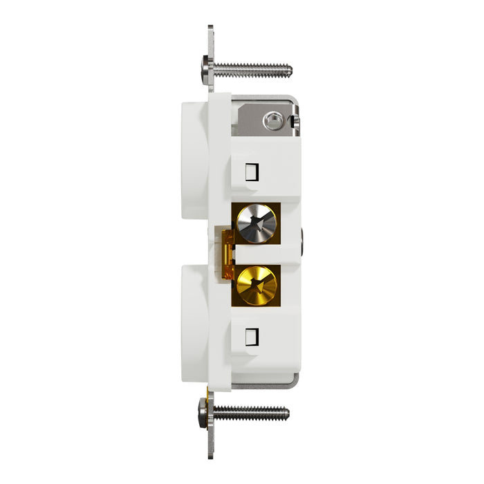 Schneider Electric Tr 20A Duplex Outlet Comm Wh