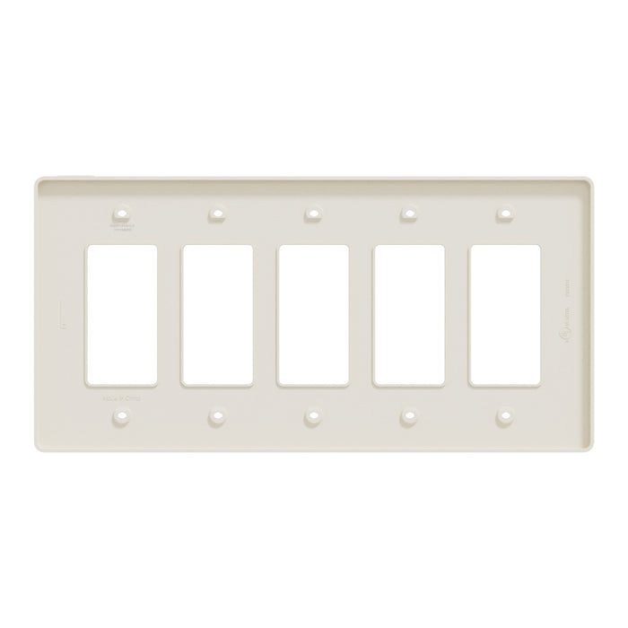 Square D 5 Gang Mid+ Wall Plate La