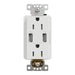 Schneider Electric Usb A/A 4.8A Chargr Tr Duplx 15A Recp Wh