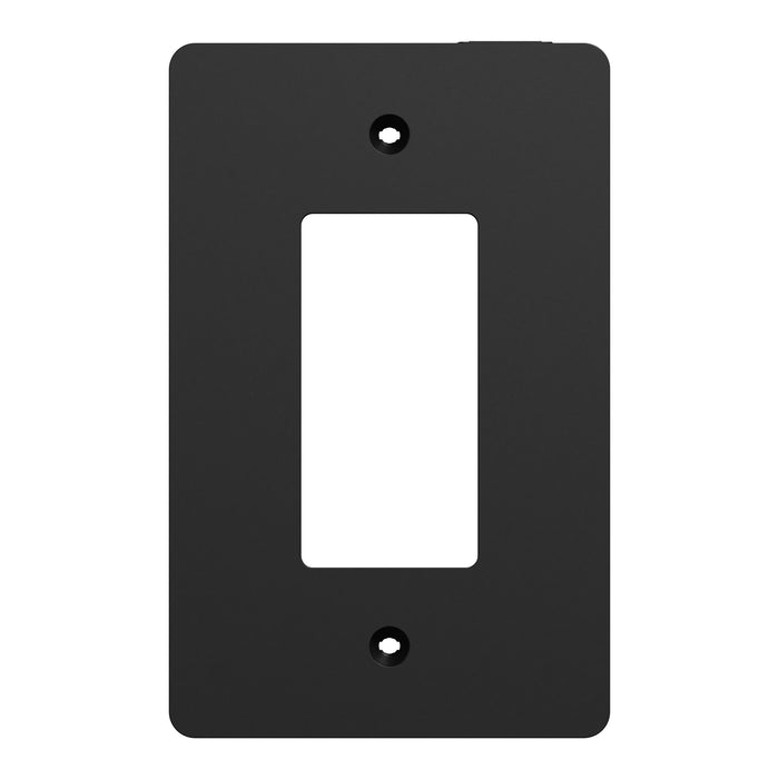 Square D 1 Gang Mid+ Wall Plate Bk