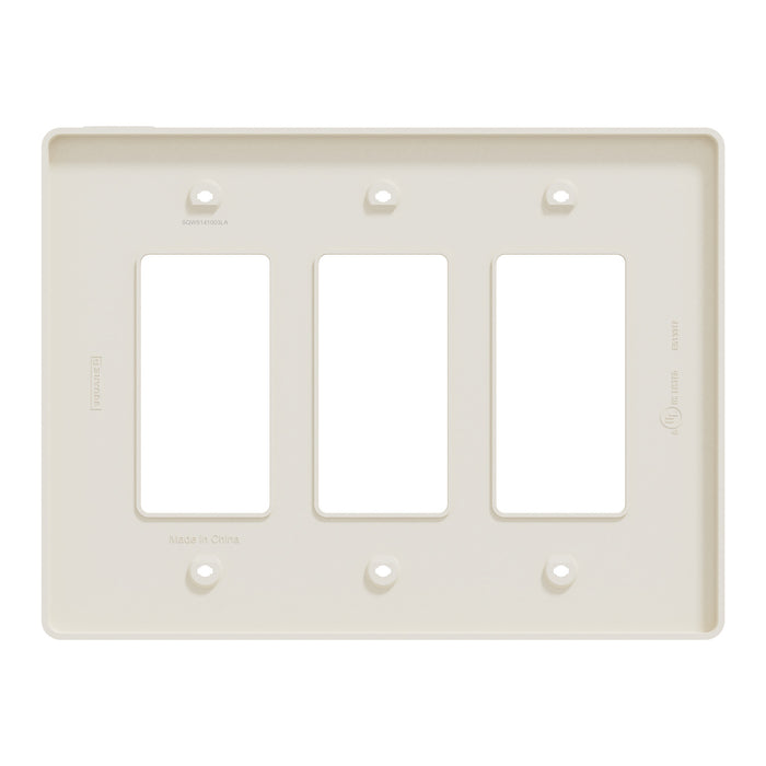 Square D 3 Gang Mid+ Wall Plate La