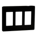 Square D 3 Gang Screwless Matte Wall Plate Bk
