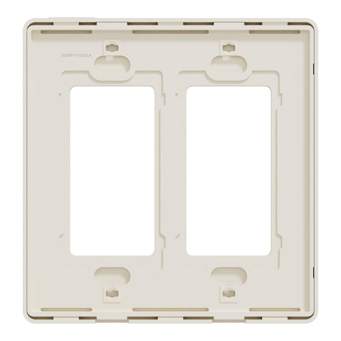 Square D 2 Gang Screwless Matte Wall Plate La