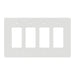Square D 4 Gang Mid+ Wall Plate Wh