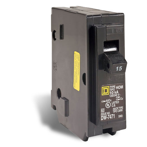 Schneider Electric Miniature Circuit Breaker 120V 15A Chom115Hm