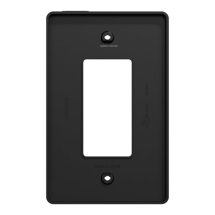 Square D 1 Gang Mid+ Wall Plate Bk