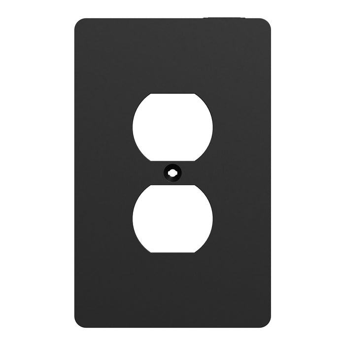 Square D 1 G Mid+ Duplex Outlet Wall Plate Bk