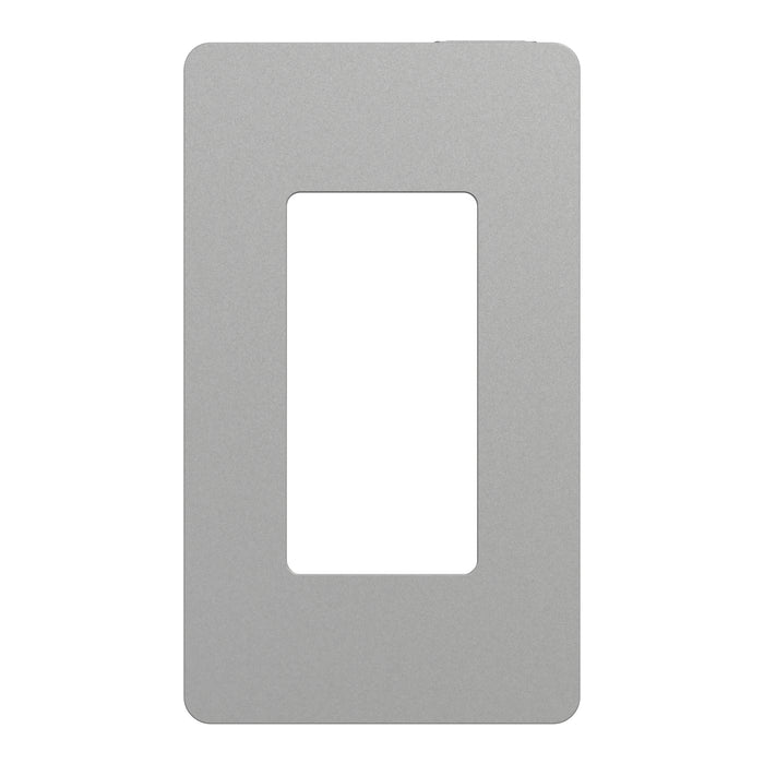 Square D 1 Gang Screwless Matte Wall Plate Gy
