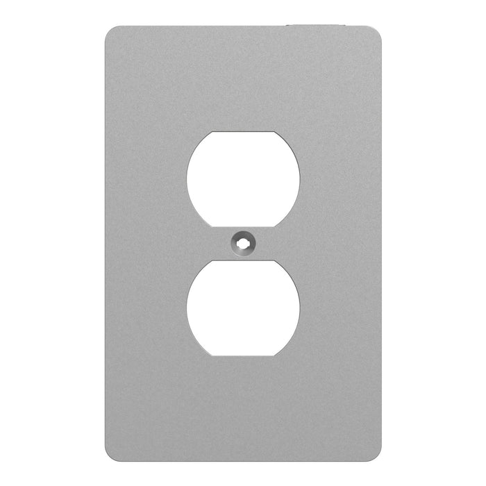 Square D 1 G Mid+ Duplex Outlet Wall Plate Gy