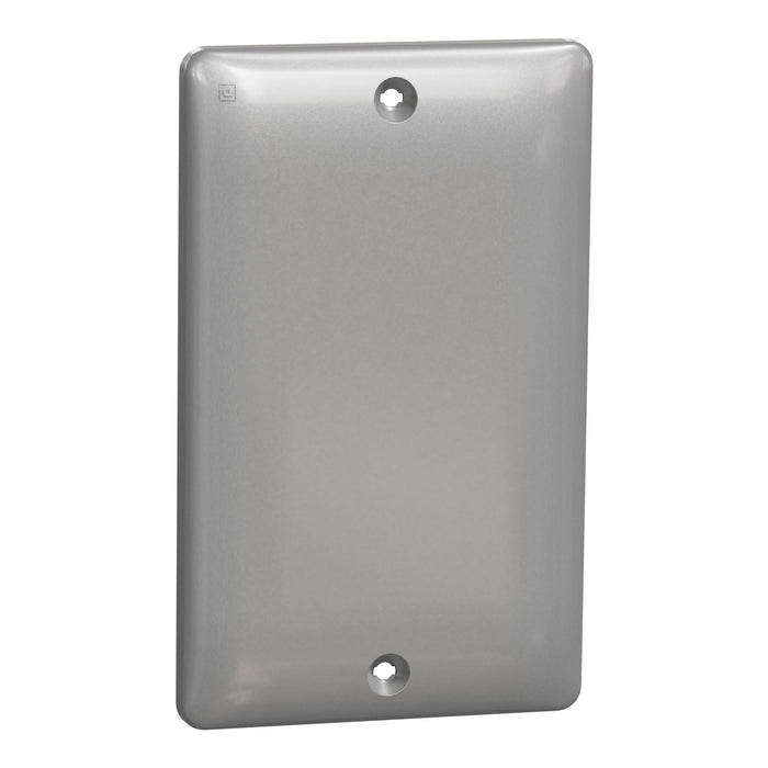 Square D 1 Gang Blank Matte Wall Plate Gy