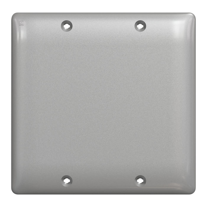 Square D 2 Gang Blank Wall Plate Gy