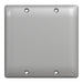 Square D 2 Gang Blank Wall Plate Gy