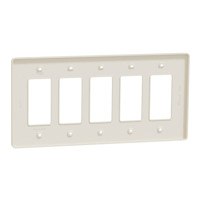 Square D 5 Gang Mid+ Wall Plate La