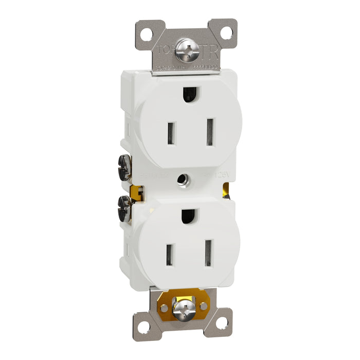 Schneider Electric Tr 15A Duplex Outlet Resi Wh