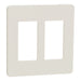 Square D 2 Gang Screwless Matte Wall Plate La