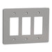 Square D 3 Gang Mid+ Wall Plate Gy