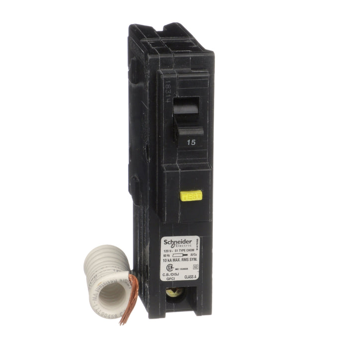 Schneider Electric Miniature Circuit Breaker 120V 15A Chom115Gfi