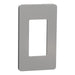 Square D 1 Gang Screwless Matte Wall Plate Gy
