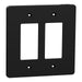Square D 2 Gang Mid+ Wall Plate Bk