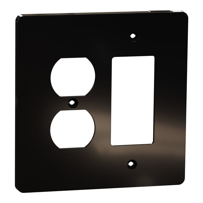 Square D 2 G Mid+ 1 Duplex 1 Deco Wp Bk