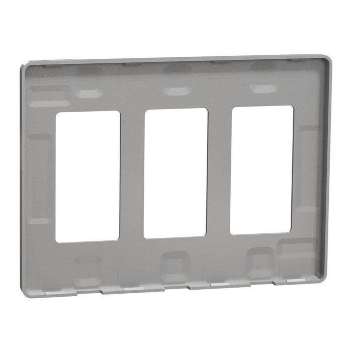 Square D 3 Gang Screwless Matte Wall Plate Gy