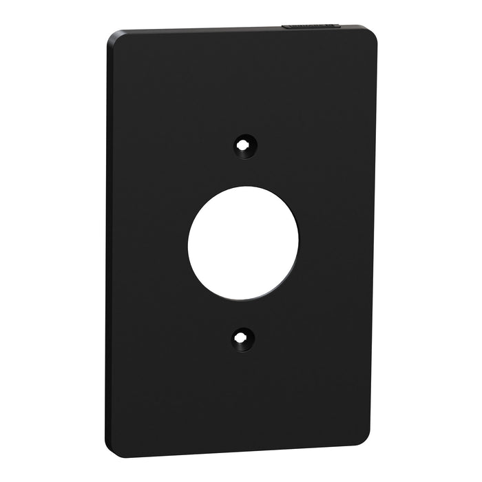 Square D 1 G Mid+ Single Outlet Wall Plate Bk