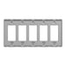 Square D 5 Gang Screwless Matte Wall Plate Gy