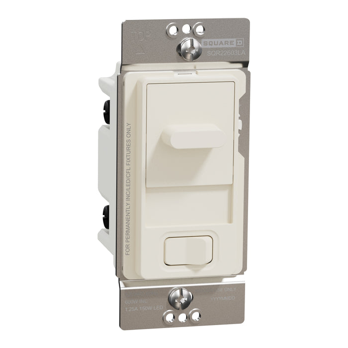 Schneider Electric Slide Dual-Ld Dim. 600W Resi Sngl Pol La