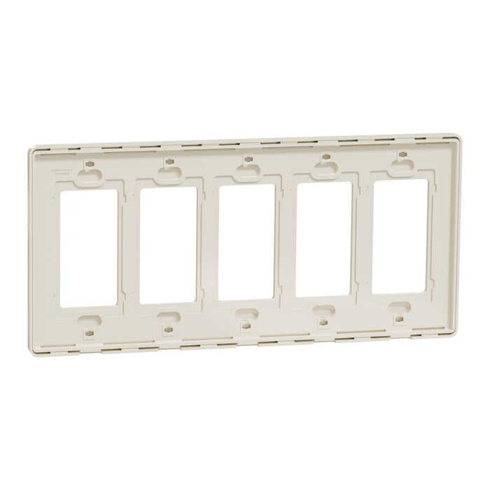 Square D 5 Gang Screwless Matte Wall Plate La