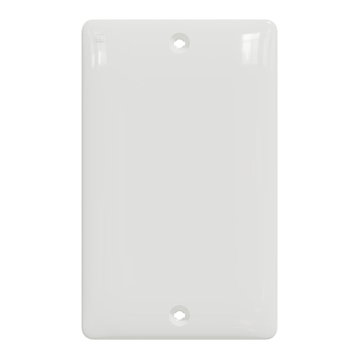 Square D 1 Gang Blank Matte Wall Plate Wh