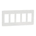 Square D 5 Gang Screwless Matte Wall Plate Wh