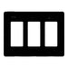 Square D 3 Gang Screwless Matte Wall Plate Bk