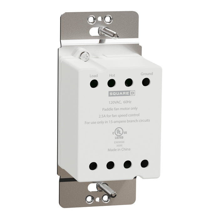 Schneider Electric Slide Fan 3 Speed Control Single Pole Wh