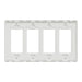 Square D 4 Gang Screwless Matte Wall Plate Wh
