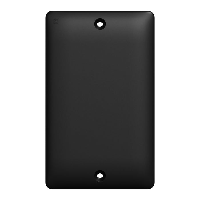 Square D 1 Gang Blank Matte Wall Plate Bk
