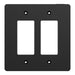 Square D 2 Gang Mid+ Wall Plate Bk